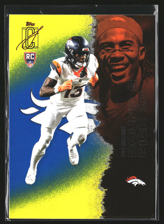Pat Bryant 2025 Topps Signature Class 160 Blue & Yellow RC RC Denver Broncos