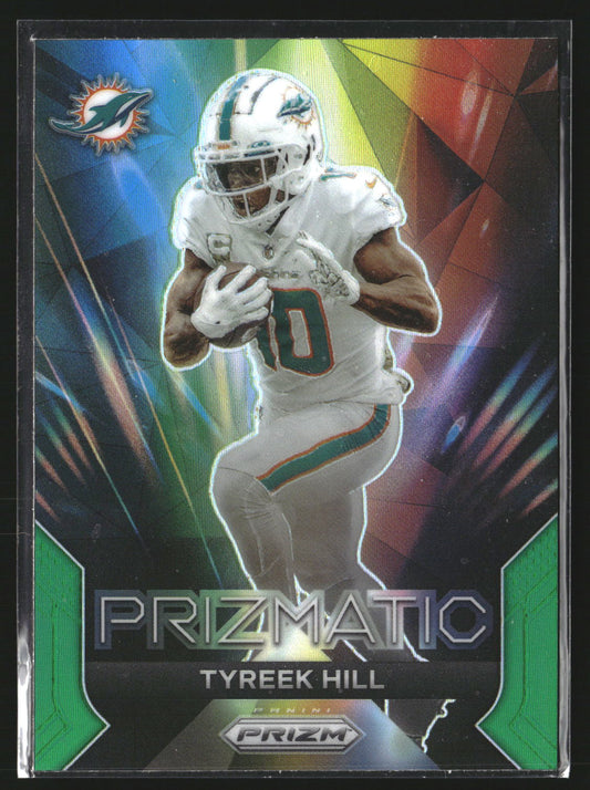 Tyreek Hill 2023 Panini Prizm 13 Prizmatic Prizms Green Miami Dolphins