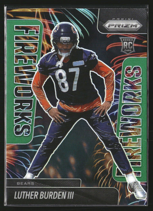 Luther Burden III 2025 Panini Prizm 20 Fireworks Chicago Bears