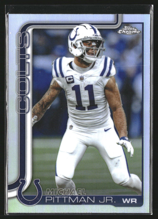 Michael Pittman Jr. 2025 Topps Chrome 126 Refractor Indianapolis Colts