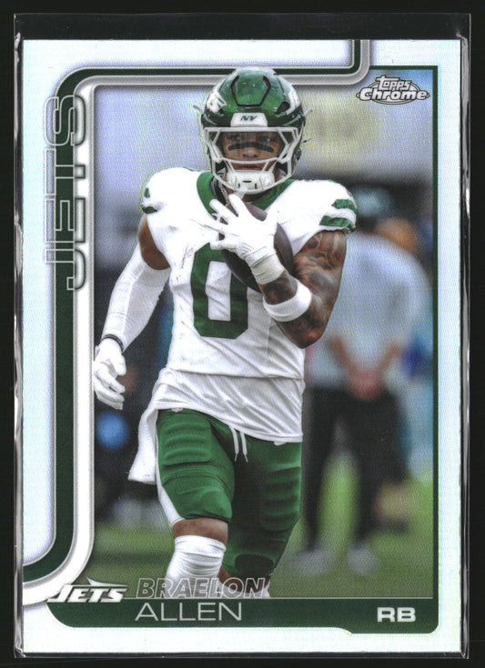 Braelon Allen 2025 Topps Chrome 240 Refractor New York Jets