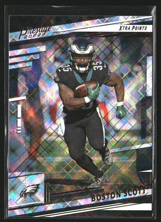 Boston Scott 2022 Panini Prestige 236 Xtra Points Diamond Philadelphia Eagles