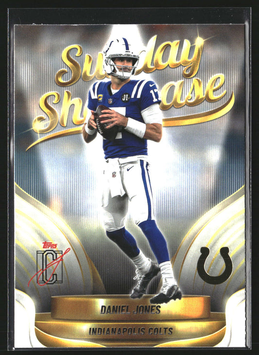 Daniel Jones 2025 Topps Signature Class SS-24 Sunday Showcase Indianapolis Colts