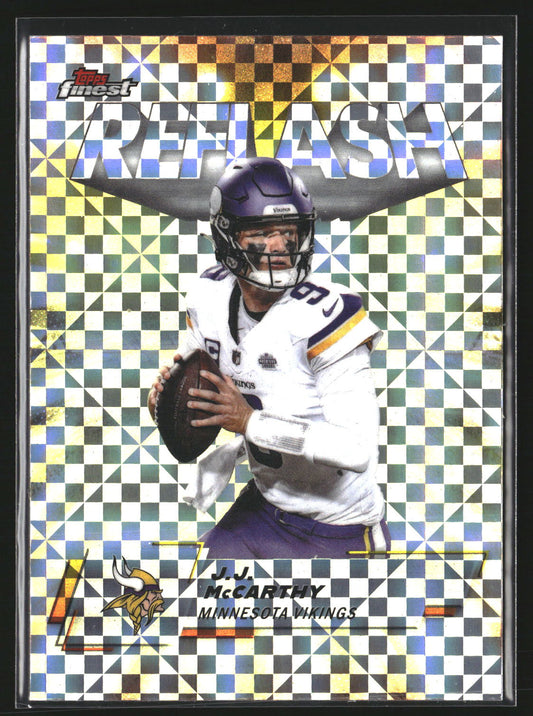 J.J. McCarthy 2025 Finest RF-4 Reflash X-Fractor Minnesota Vikings