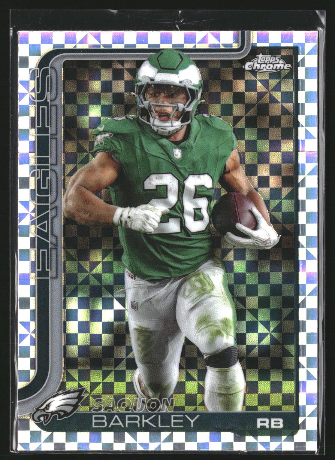 Saquon Barkley 2025 Topps Chrome 248 X-Fractor Philadelphia Eagles