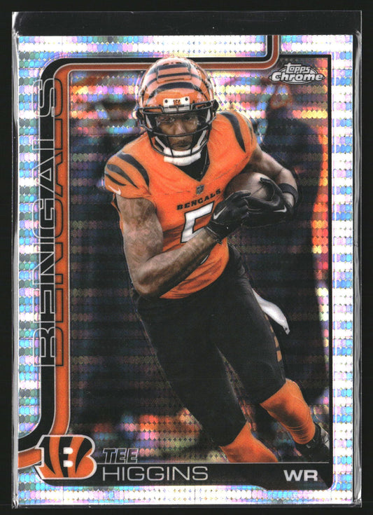Tee Higgins 2025 Topps Chrome 59 Pulsar Refractor Cincinnati Bengals