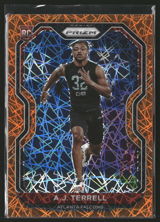 A.J. Terrell 2020 Panini Prizm 346 Prizm Lazer RC RC Atlanta Falcons