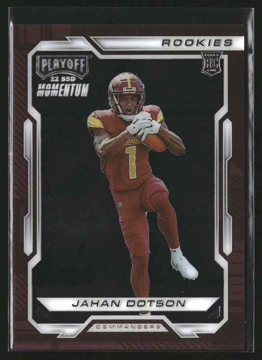 Jahan Dotson 2022 Panini Chronicles PMR-10 Playoff Momentum RC Commanders