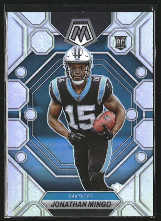 Jonathan Mingo 2023 Panini Mosaic 336 Silver RC RC Carolina Panthers