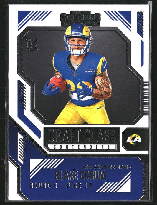 Blake Corum 2024 Panini Contenders 21 Draft Class Contenders Los Angeles Rams