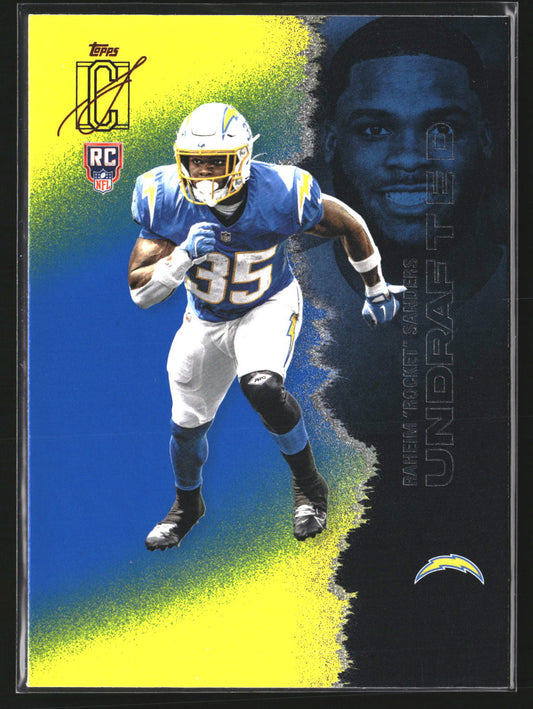 Raheim Sanders 2025 Topps Signature Class 189 Blue & Yellow RC Chargers