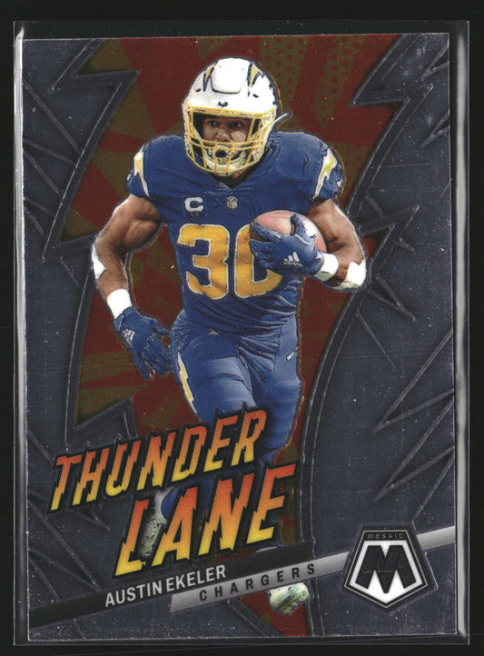 Austin Ekeler 2023 Panini Mosaic TL-AE Thunder Lane Los Angeles Chargers