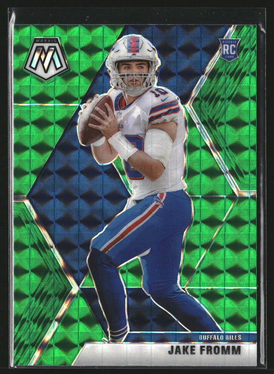 Jake Fromm 2020 Panini Mosaic 242 Prizm Green RC RC Buffalo Bills