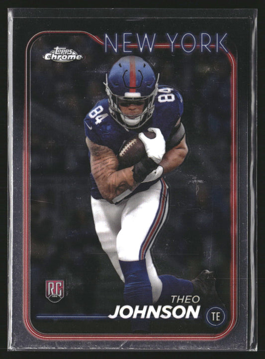 Theo Johnson 2024 Topps Chrome 257 RC RC New York Giants