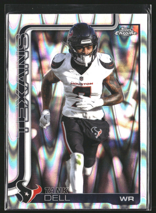 Tank Dell 2025 Topps Chrome 123 Ray Wave Refractor Houston Texans