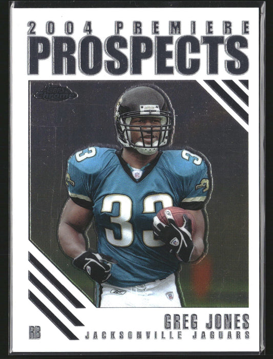 Greg Jones 2004 Topps Chrome PP6 Premiere Prospects Jacksonville Jaguars