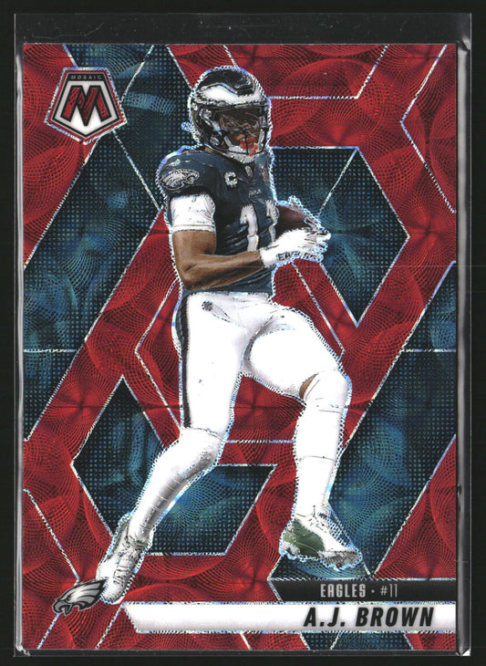 A.J. Brown 2025 Panini Mosaic 78 Mosaic Red Philadelphia Eagles