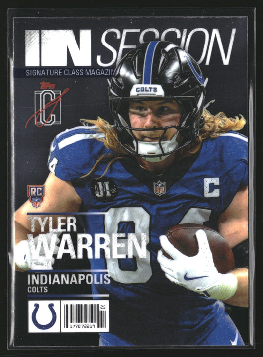 Tyler Warren 2025 Topps Signature Class IS-9 In Session Indianapolis Colts