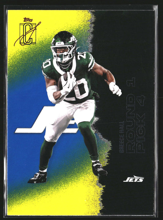 Breece Hall 2025 Topps Signature Class 92 Blue & Yellow New York Jets