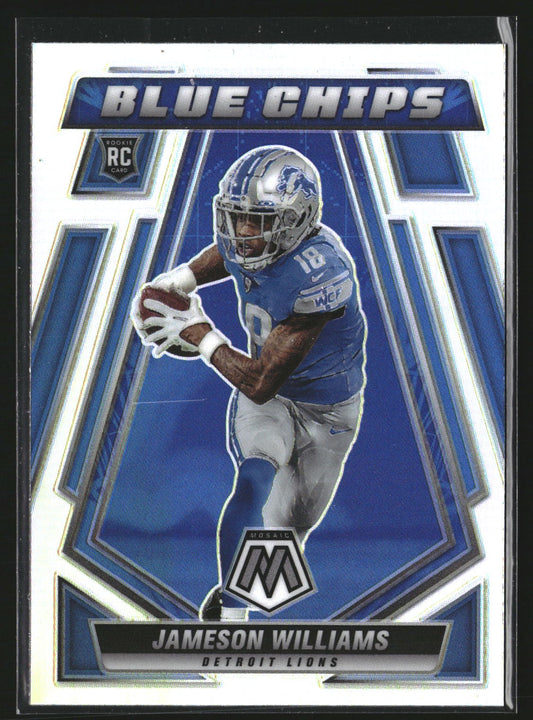 Jameson Williams 2022 Panini Mosaic BC-9 Blue Chips Mosaic Detroit Lions