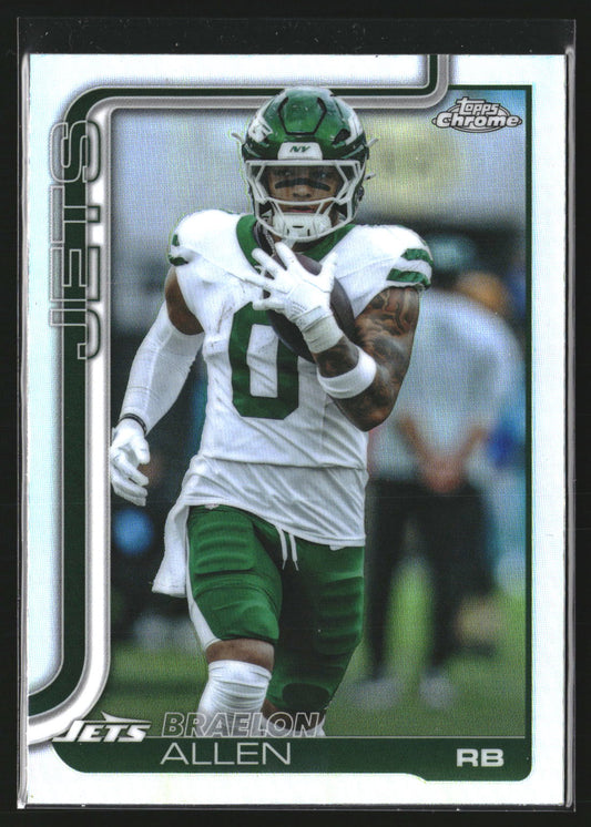 Braelon Allen 2025 Topps Chrome 240 Refractor New York Jets