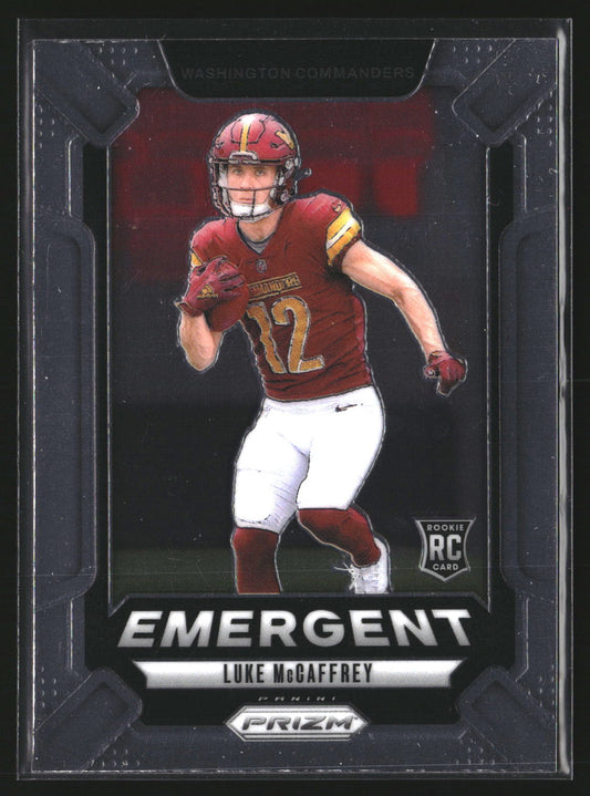 Luke McCaffrey 2024 Panini Prizm 14 Emergent Washington Commanders