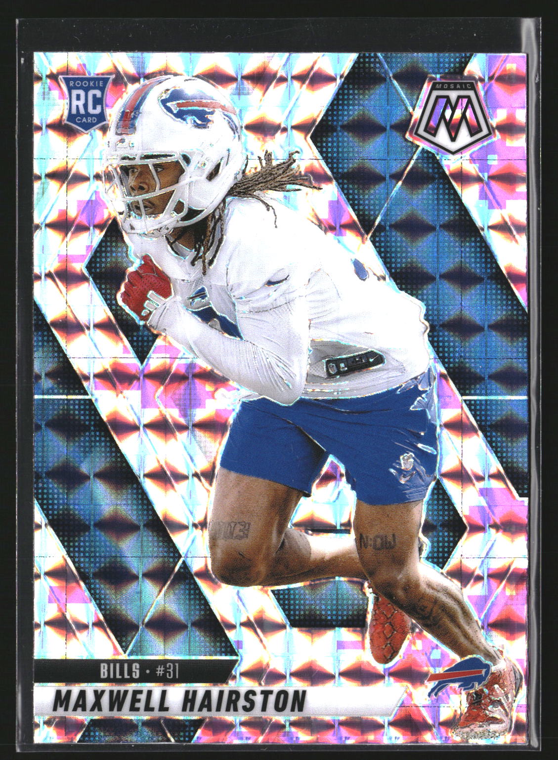 Maxwell Hairston 2025 Panini Mosaic 367 Mosaic Camo Pink RC RC Buffalo Bills
