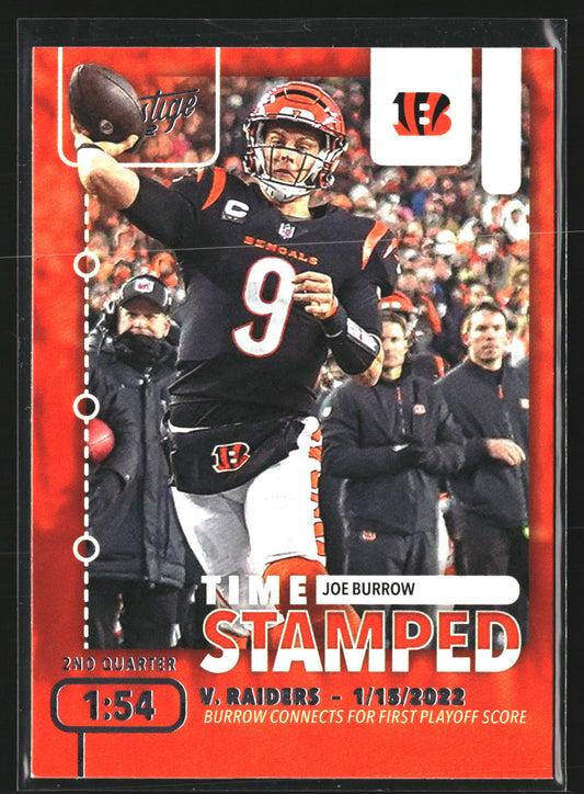 Joe Burrow 2022 Panini Prestige TS-3 Time Stamped Cincinnati Bengals