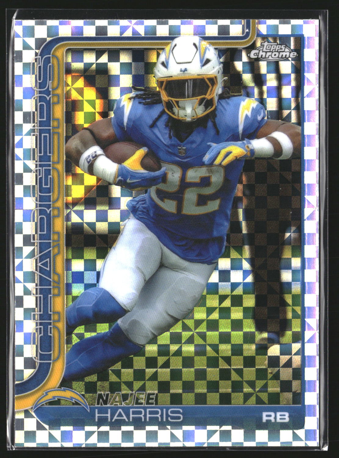 Najee Harris 2025 Topps Chrome 161 X-Fractor Los Angeles Chargers