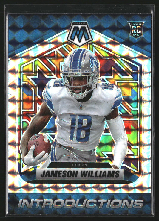Jameson Williams 2022 Panini Mosaic I-8 Introductions Mosaic Detroit Lions