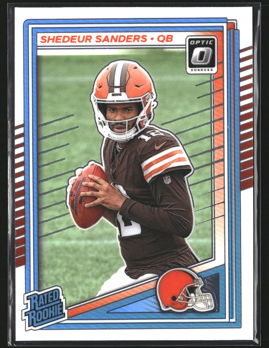 Shedeur Sanders 2025 Donruss Optic 203 SN, RC RC Cleveland Browns