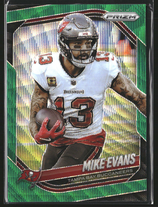 Mike Evans 2025 Panini Prizm 225 Green Wave Tampa Bay Buccaneers