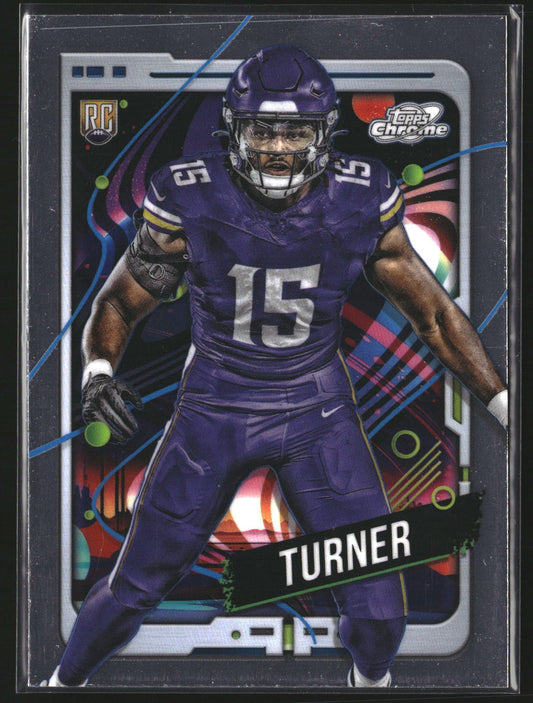 Dallas Turner 2024 Topps Chrome Cosmic 161 RC RC Minnesota Vikings