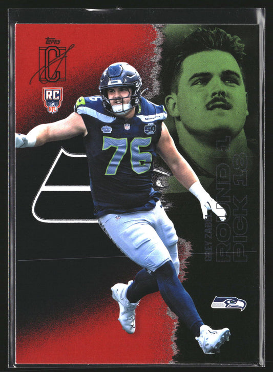 Grey Zabel 2025 Topps Signature Class 223 Red & Black RC RC Seattle Seahawks