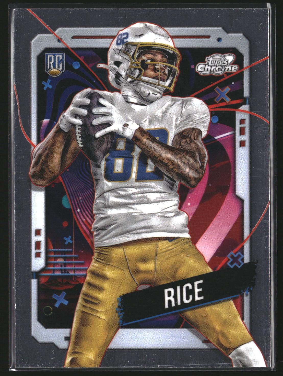 Brenden Rice 2024 Topps Chrome Cosmic 154 RC RC Los Angeles Chargers