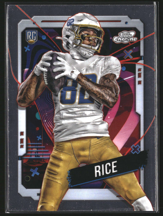 Brenden Rice 2024 Topps Chrome Cosmic 154 RC RC Los Angeles Chargers