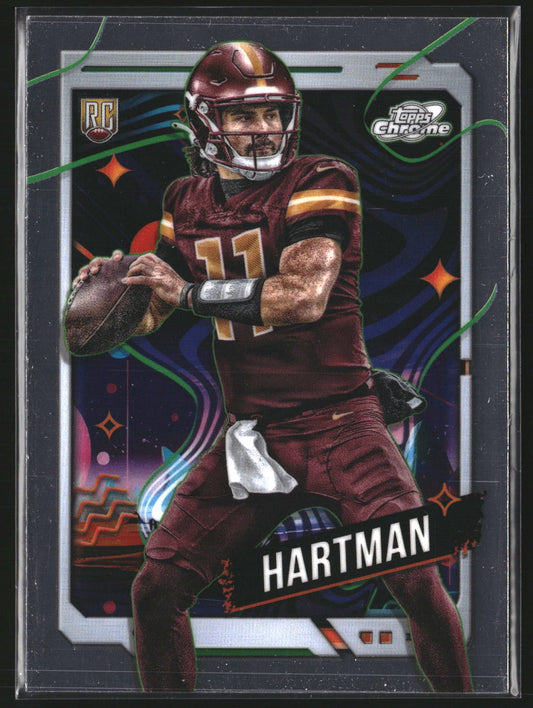Sam Hartman 2024 Topps Chrome Cosmic 198 RC RC Washington Commanders