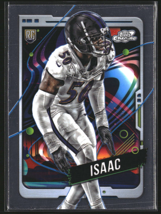 Adisa Isaac 2024 Topps Chrome Cosmic 110 RC RC Baltimore Ravens