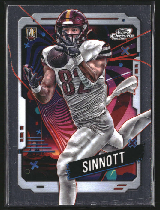 Ben Sinnott 2024 Topps Chrome Cosmic 199 RC RC Washington Commanders