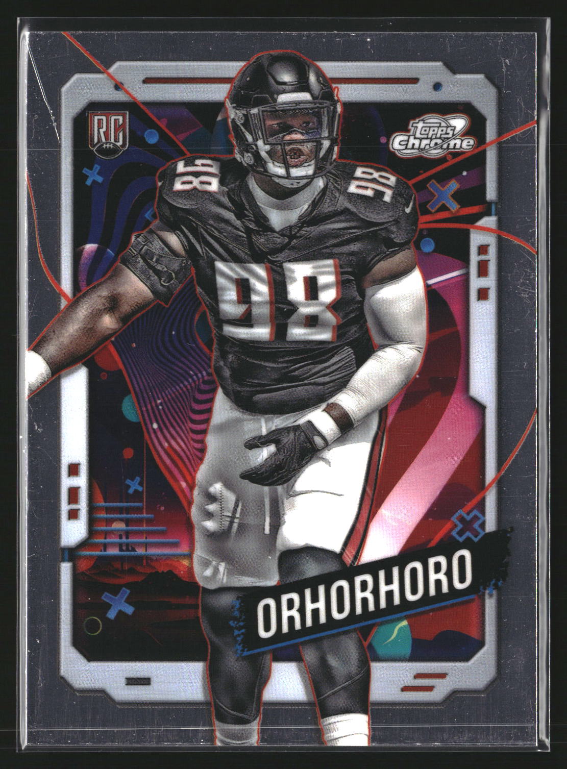Ruke Orhorhoro 2024 Topps Chrome Cosmic 106 RC RC Atlanta Falcons
