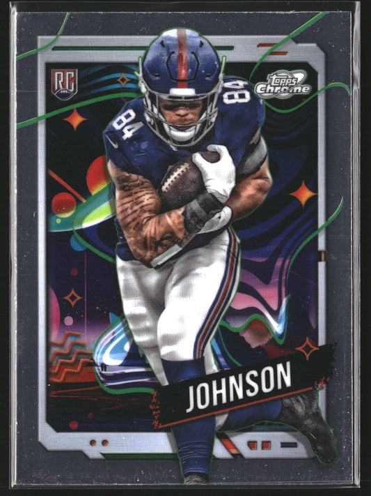 Theo Johnson 2024 Topps Chrome Cosmic 171 RC RC New York Giants