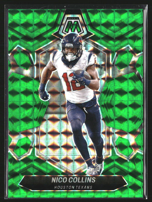Nico Collins 2024 Panini Mosaic 88 Mosaic Green Houston Texans