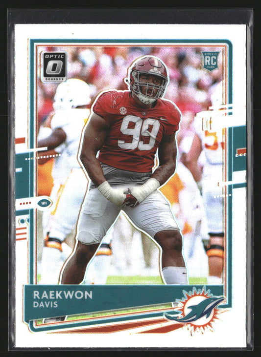Raekwon Davis 2020 Donruss Optic 134 Holo RC RC Miami Dolphins