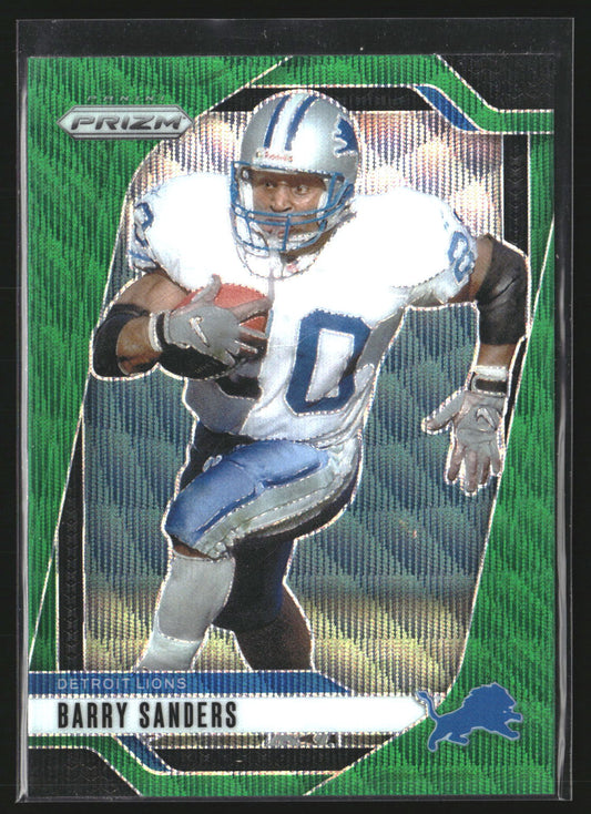 Barry Sanders 2024 Panini Prizm 99 Green Wave Detroit Lions