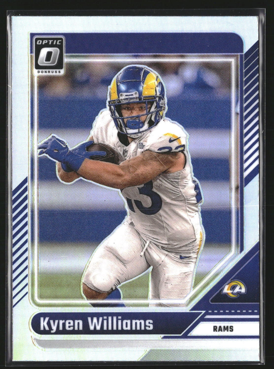 Kyren Williams 2024 Donruss Optic 114 Holo Los Angeles Rams
