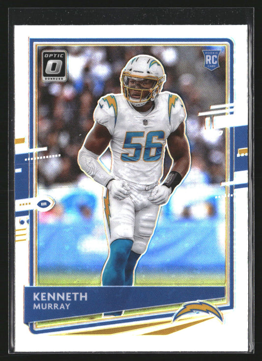 Kenneth Murray 2020 Donruss Optic 116 Holo RC RC Los Angeles Chargers