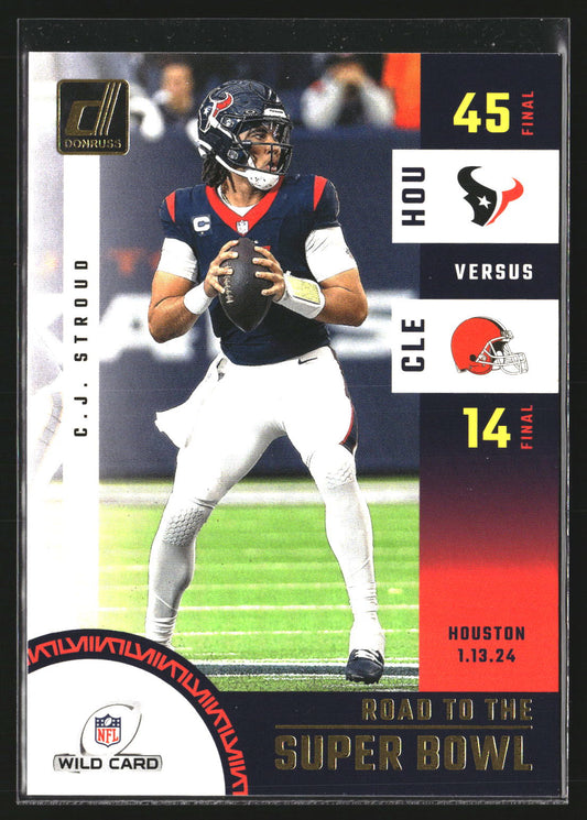 C.J. Stroud 2024 Donruss SBWC2 Road to the Super Bowl Wild Card Houston Texans