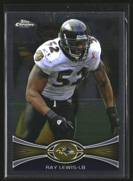 Ray Lewis 2012 Topps Chrome 121 Baltimore Ravens