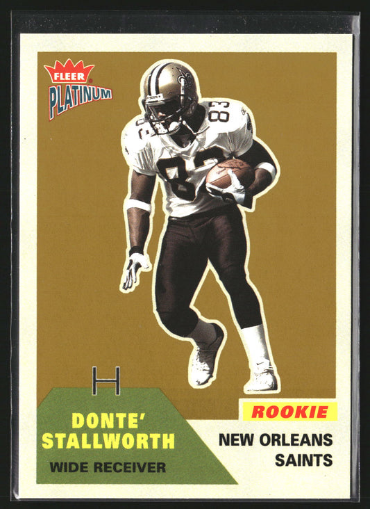 Donte Stallworth 2002 Fleer Platinum 293 /500 RC New Orleans Saints