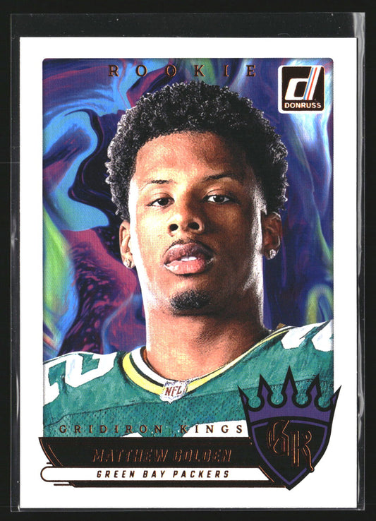 Matthew Golden 2025 Donruss RGK-MGN Rookie Gridiron Kings Green Bay Packers